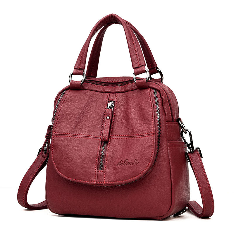 Multi-Functional Women's Soft Leather Crossbody Bag