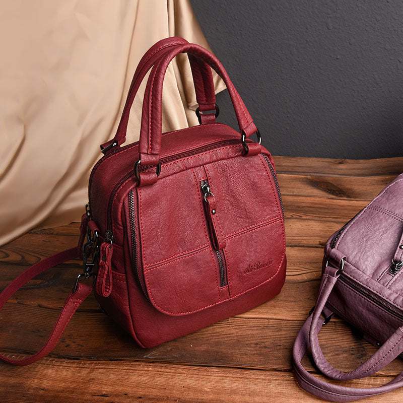 Multi-Functional Women's Soft Leather Crossbody Bag