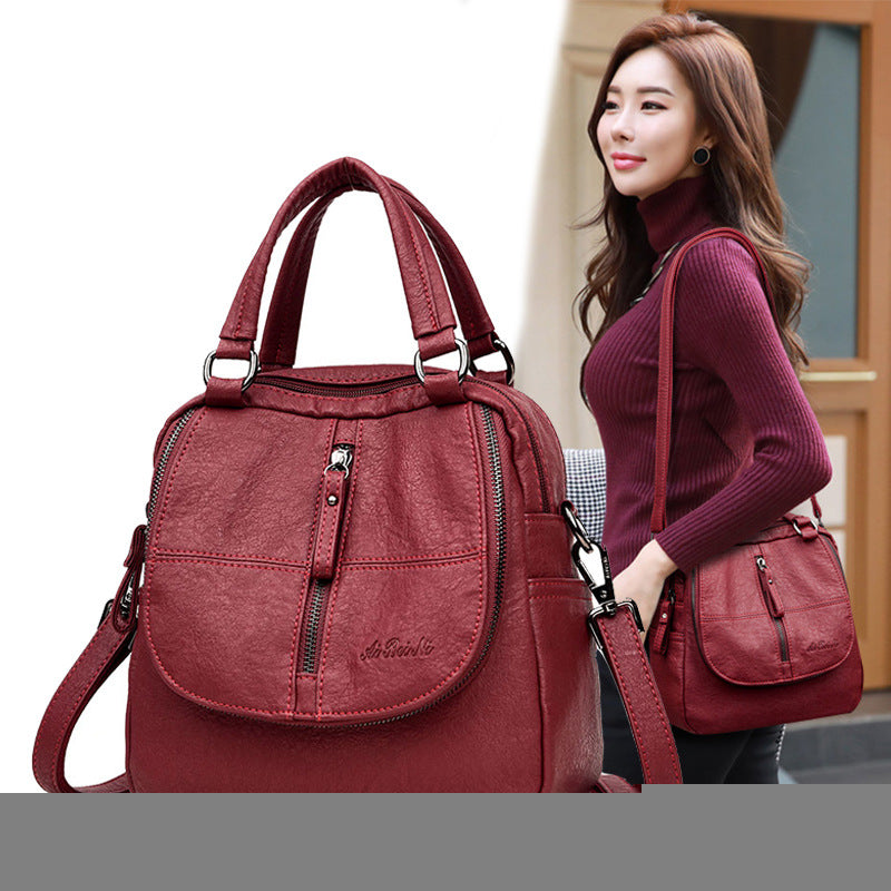 Multi-Functional Women's Soft Leather Crossbody Bag